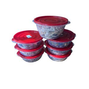 Costume jewelry bowl assorted styles necklaces bracelets earrings rings